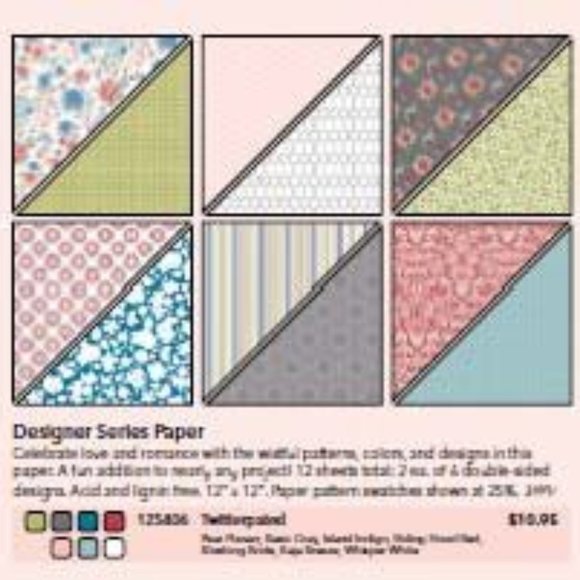 Stampin Up! 12 x 12 Twitterpated DSP - Retired 2012 - Picture 2 of 2